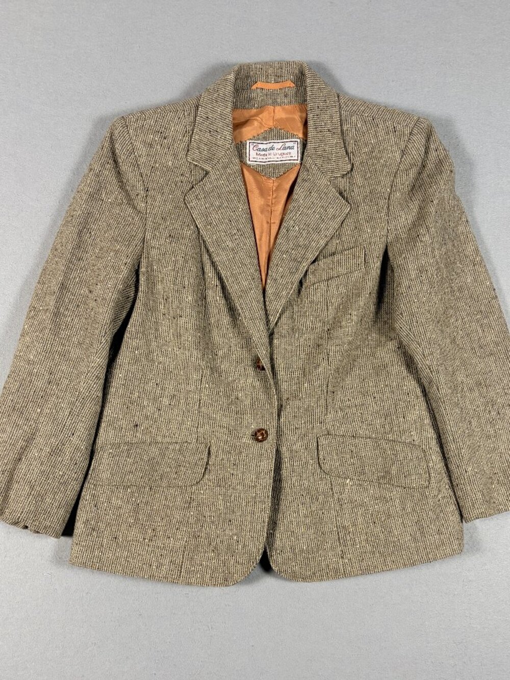 Casa de Lana Vintage Tweed 100% Virgin Wool – Women’s Blazer